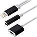 Adattatore Audio E Ricarica Apple Lightning Verso Lightning E Jack Da 3,5 Mm - Foto miniatura 2