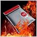 Sacchetto Del Documento A Prova Di Fuoco Soldi Sicuri 15 X 11 Non-itchy Rivestito Di Silicone Resistente Al Fuoco Impermeabile Money Bag Safe Storage Per Denaro Documenti Gioielli E Passaporto - Foto miniatura 1