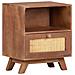Comodino 40x30x50 Cm In Legno Massello Di Mango - Foto miniatura 1