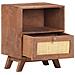 Comodino 40x30x50 Cm In Legno Massello Di Mango - Foto miniatura 8