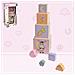 Blocchi Impilabili in Legno Donkey Rosa / Viola / Arancione - Foto miniatura 3