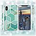 Custodia Compatibile Con Apple Iphone X / Xs In Marmo Verde Chiaro Verde Oro No. 3 - Coperchio Protettivo In Silicone Tpu Con Motivo A Mosaico - Foto miniatura 6