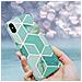 Custodia Compatibile Con Apple Iphone X / Xs In Marmo Verde Chiaro Verde Oro No. 3 - Coperchio Protettivo In Silicone Tpu Con Motivo A Mosaico - Foto miniatura 7