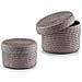 Accessori Rotondi Cestini, Bigiotteria - 2 Pezzi Inclusi, Colore Naturale, - Foto miniatura 2