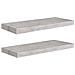 Scaffali A Parete 2 Pz Grigio Cemento 60x23,5x3,8 Cm In Mdf - Foto miniatura 2