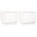 Comodini 2 Pz Bianchi 35x34x32 Cm In Legno Massello Di Pino - Foto miniatura 2