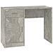Scrivania Cassetto Grigio Cemento 100x40x73cm Legno Multistrato - Foto miniatura 2