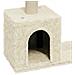 Albero Per Gatti Con Tiragraffi In Sisal Crema 60 Cm - Foto miniatura 4