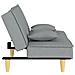 Divano Letto Grigio Chiaro In Tessuto - Foto miniatura 8
