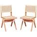 Lotto Di 2 Sedie Classiche In Legno E Rattan Naturale - Compass - Foto miniatura 1