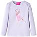 Maglietta Da Bambina Maniche Lunghe Lilla Chiaro 140 - Foto miniatura 1