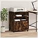 Supporto Per Stampante Con Ruote Rovere Fumo 60x48x74 Cm - Foto miniatura 3