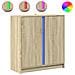Credenza Con Led Rovere Sonoma 77x34x85 Cm In Legno Multistrato - Foto miniatura 2