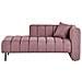 Chaise Longue Versione Destra Lannils Tessuto Rosa - Foto miniatura 2