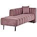 Chaise Longue Versione Destra Lannils Tessuto Rosa - Foto miniatura 3
