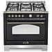 Cucina Elettrica RNMG96GVGT /Ci 5 Fuochi a Gas Forno Elettrico Multifunzione Ventilato Dimensioni 90 cm Colore Nero - Foto miniatura 1
