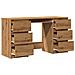 Scrivania Rovere Artigianale 140x50x77 cm in Legno Multistrato - Foto miniatura 7