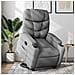 Poltrona Alzapersona Reclinabile Grigio Chiaro in Tessuto - Foto miniatura 2