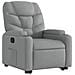 Poltrona Alzapersona Reclinabile Grigio Chiaro in Tessuto - Foto miniatura 4