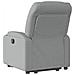 Poltrona Alzapersona Reclinabile Grigio Chiaro in Tessuto - Foto miniatura 5