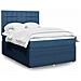 Giroletto a Molle con Materasso Blu 140x190 cm in Tessuto - Foto miniatura 2