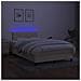 Letto a Molle con Materasso e LED Crema 120x190 cm in Tessuto - Foto miniatura 4