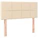 Letto a Molle con Materasso e LED Crema 120x190 cm in Tessuto - Foto miniatura 9
