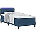 Letto con box spring e luce LED blu 90x190 cm Tessuto - Foto miniatura 1