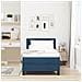 Letto con box spring e luce LED blu 90x190 cm Tessuto - Foto miniatura 5
