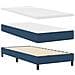 Letto con box spring e luce LED blu 90x190 cm Tessuto - Foto miniatura 6