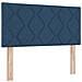 Letto con box spring e luce LED blu 90x190 cm Tessuto - Foto miniatura 7