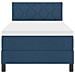 Letto con box spring e luce LED blu 90x190 cm Tessuto - Foto miniatura 8