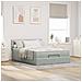 Struttura Letto Pouf con Materasso 140x200 cm in Velluto - Foto miniatura 3