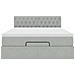 Struttura Letto Pouf con Materasso 140x200 cm in Velluto - Foto miniatura 7