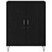 Highboard Rovere Nero 69.5x34x180 cm Legno Ingegnerizzato - Foto miniatura 5