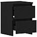 Comodino  con cassetti Nero Rovere 30x30x40 cm - Foto miniatura 5
