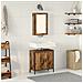 Set di mobili da bagno in 2 pezzi Legno vecchio Legno ingegnerizzato - Foto miniatura 2