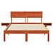 Rete letto con comodini Cera marrone Legno di pino massello - Foto miniatura 6