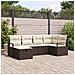 Set Divano da Giardino 6 pcs Marrone e crema 232 x 122 x 85 cm - Foto miniatura 2