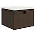 Set Divano da Giardino 6 pcs Marrone e crema 232 x 122 x 85 cm - Foto miniatura 6