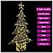Albero di Natale con 160 LED Bianco caldo 150 cm PET - Foto miniatura 7
