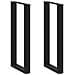 Gambe per tavolo da bar a forma di U 2 pz nere 40x(100-101) cm in acciaio - Foto miniatura 1