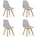 KITO SEDIA Sala da pranzo ergonomica in legno grigio x4 - Foto miniatura 1