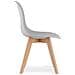 KITO SEDIA Sala da pranzo ergonomica in legno grigio x4 - Foto miniatura 6
