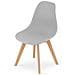 KITO SEDIA Sala da pranzo ergonomica in legno grigio x4 - Foto miniatura 7