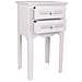 Comodino In Legno Con 2 Cassetti Bianchi 38x28x69. - Foto miniatura 3