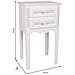Comodino In Legno Con 2 Cassetti Bianchi 38x28x69. - Foto miniatura 5