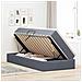 Letto con contenitore e materasso Grigio scuro 90 x 190 cm - Foto miniatura 4