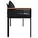 Panchina da esterno Nero 117 x 54 x 74.5 cm polyrattan - Foto miniatura 6