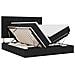 Letto con luci a strisce a LED Nero 200 x 200 cm Tessuto - Foto miniatura 1
